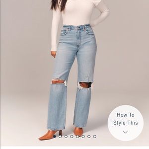 Abercrombie curve love 90s relaxed jean high rise